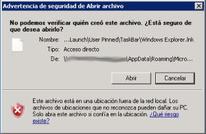 Advertencia de seguridad de Abrir Archivo: No podemos verificar quién creó este archivo. ¿Está seguro de que desea abrirlo?